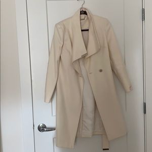 Ted baker midi wrap coat in ivory